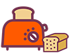 Pane tostato bianco e integrale