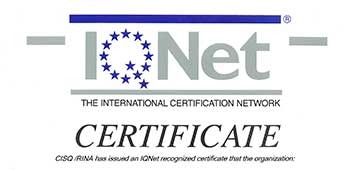 Certificato internazionale lavanderia